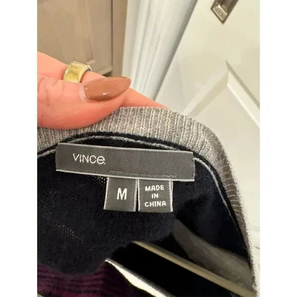 Vince Women's Color Block Pullover Sweater Multicolor Size M Casual - Picture 3 of 3